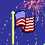 Flag & fireworks